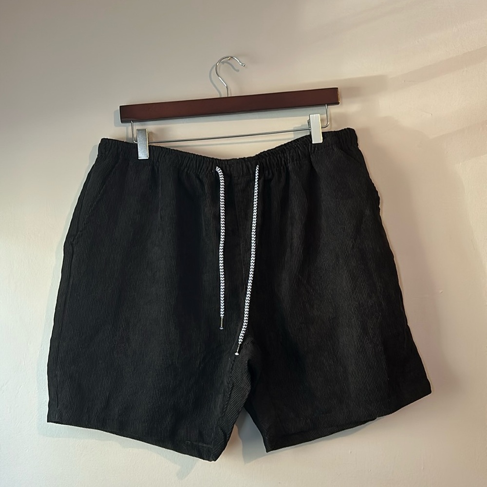 Black Corduroy Shorts NWT XL